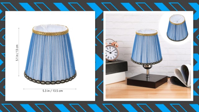 Blue Bubble Lamp Cover - Unique Bell Shape Clip-on Fabric
